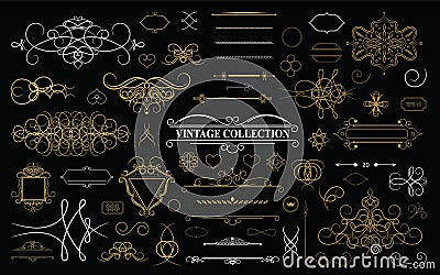 Wicker lines and old decor elements in vector. Vector Illustration