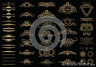 Wicker lines and old decor elements in vector. Vector Illustration