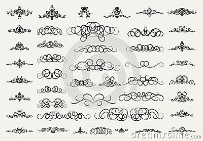 Wicker lines and old decor elements in vector. Vector Illustration