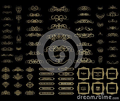 Wicker lines and old decor elements in vector. Vector Illustration