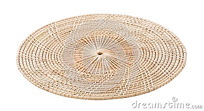 Wicker placemat isolated Stock Photo