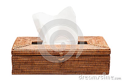 Wicker Tissue Box Stock Photo