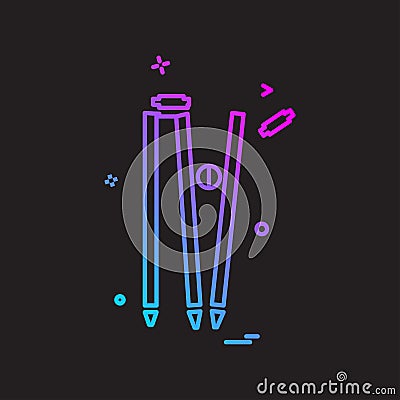 wicket out cricket icon vector design Vector Illustration