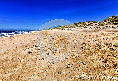 Sandy beach in Holland Stock Photo