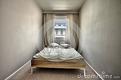 Wide Angle Bedroom Stock Photo
