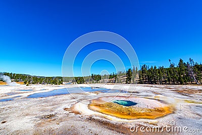Wide Angle View of Chromatic Pool Stock Photo