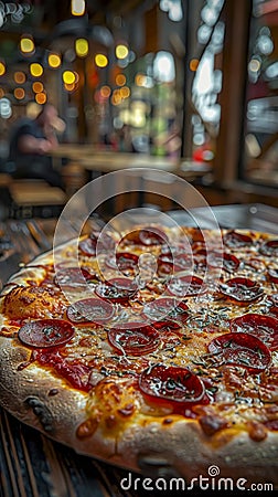 Top View of Fresh Veggie Pizza: Vibrant and Healthy AI-Generated Image Stock Photo