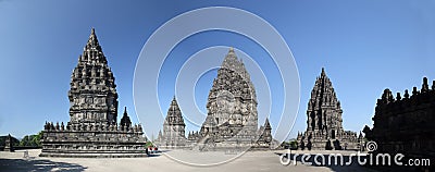 Wide Angle View Prambanan Temple Complex Editorial Stock Photo