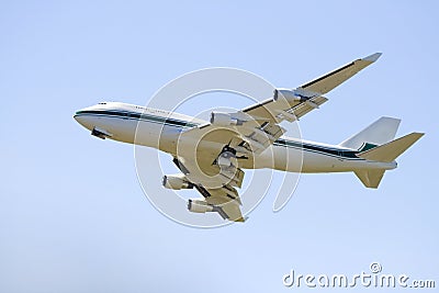 Wide-bodied jet airliner Stock Photo