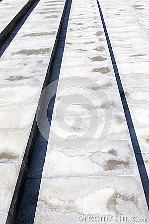 Wide concrete steps Stock Photo