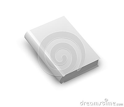 White book mockup - 3D illustration Cartoon Illustration