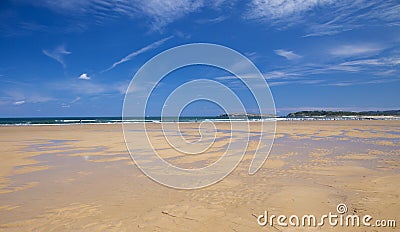 Wide expanse of sand at El Puntal Stock Photo