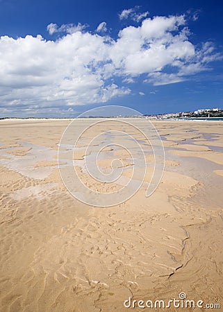 Wide expanse of sand at El Puntal Stock Photo