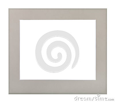 wide flat gray passe-partout for picture frame Stock Photo