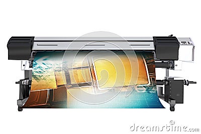 Wide Format Printing Concept Stock Photo