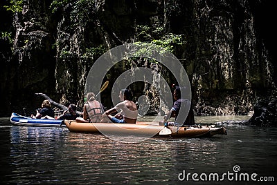 Wide Kayak Adventure Editorial Stock Photo