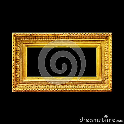 Wide landscape gold frame Stock Photo