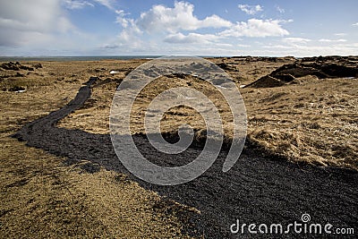 Wide lens capture of Iceland, peninsula Snaefellsness Stock Photo