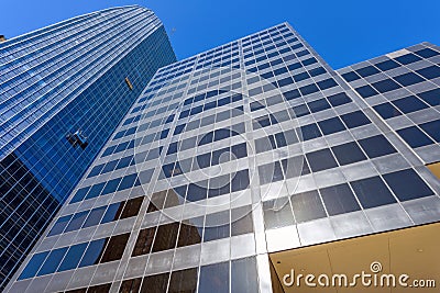 Modern Steel and Glass Skyscrapers - Mark West Tower and 1144 Fifteenth Editorial Stock Photo