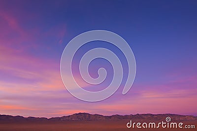 Wide Open Desert Sunset Stock Photo