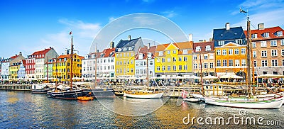 Nyhavn harbour Copenhagen Denmark Stock Photo