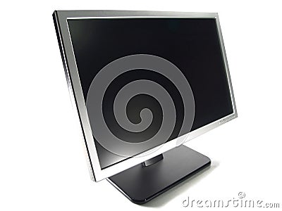 Wide Screen LCD Computer Monitor Stock Photo