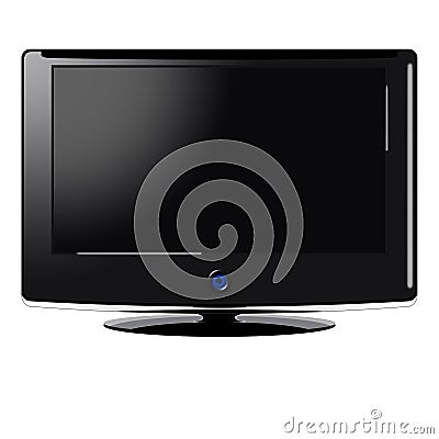 Wide Screen TV Stock Photo