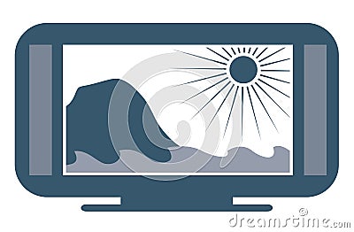 Wide screen TV Vector Illustration