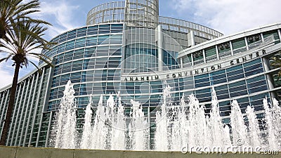 Wide shot exterior of Anaheim Convention Center Editorial Stock Photo