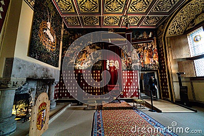 wide shot interior Stirling castle king's room Editorial Stock Photo