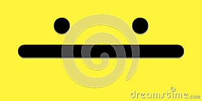 Wide smile yellow background looks like chick Vector Illustration