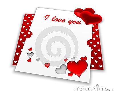 Wide valentine card Stock Photo