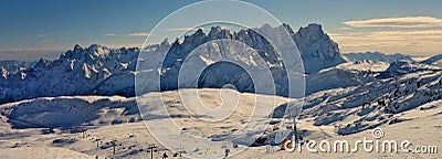 Wide view of Dolomiti Stock Photo