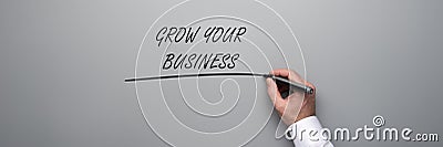 Grow your business text Stock Photo