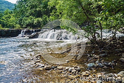 View of Jennings Creek Waterfalls Stock Photo