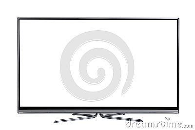 Widescreen led or lcd internet tv monitor Stock Photo