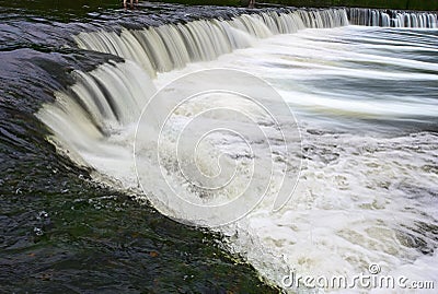 Widest waterfall in Europe Stock Photo