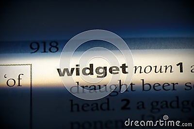 Widget Stock Photo