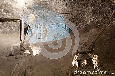 Wieliczka Salt Mine (13th century) Stock Photo