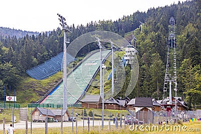 Wielka Krokiew ski jumping venue in Zakopane, Poland Editorial Stock Photo