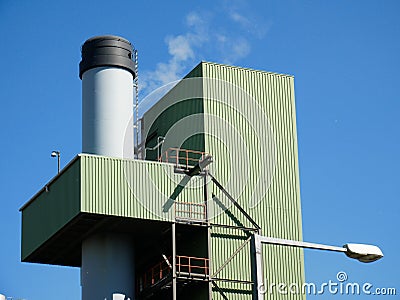 Wien/Austria - june 3 2019: Detail of the chimney of the Hazardous waste treatment plant Editorial Stock Photo