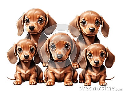 Wiener Dog Wags Stock Photo