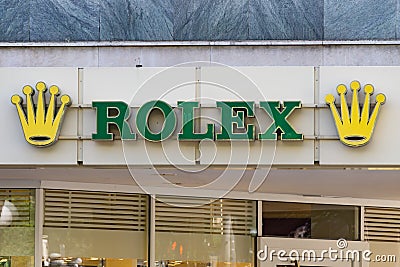 ROLEX Logo on facade Editorial Stock Photo