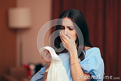 Devastated Woman Finding Out Cheating Husband has Secret Affair Stock Photo