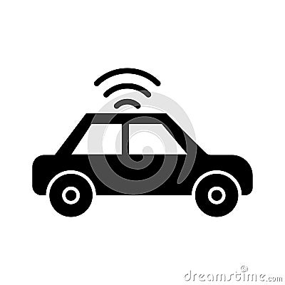 Wifi car glyph vector icon which can easily modify or edit Vector Illustration
