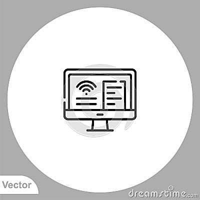 Wifi connection vector icon sign symbol Vector Illustration