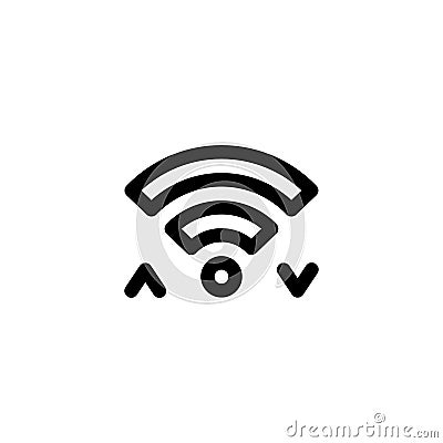 Wifi Data Icon Vector Illustration