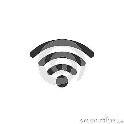 WiFi icon, black on white background, vector illustration Stock Photo