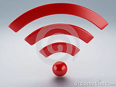 Wifi icon 3d Stock Photo