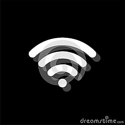 WIFI icon flat Stock Photo